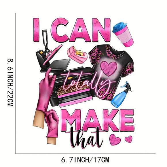 Fashion Graphic Print I can Totally  Make That Pink Design Trendy Canvas Tote - Picture 4 of 4